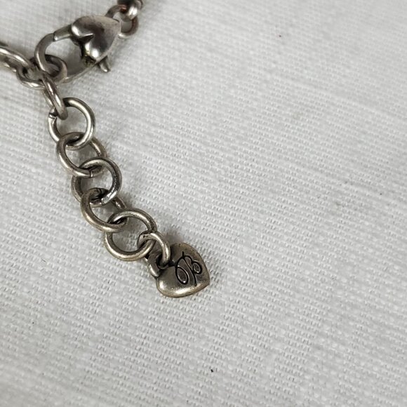 Brighton London Groove Lanyard Clip Necklace Silver Tone - Picture 6 of 8